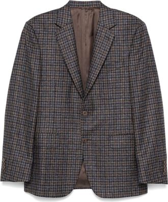 Canali Geruite blazer - Bruin