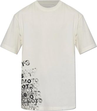 Yohji Yamamoto T-Shirts, female, Beige, M, GFX Short Sleeve Tee