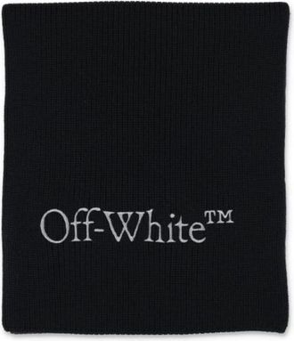 Off-white Wollen Sjaal van Scheerwol - unisex - Wintersjaals - Zwart - ONE Size - Wol - Accessoires