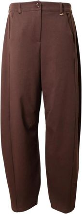 Am&eacute;lie & Am&eacute;lie Wijde broek - Dames - Broeken - Bruin - M - Polyester - Broeken