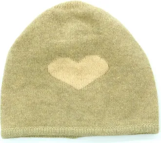 Portolano Heart Wool Blend Beanie in Mustard/Wheat at Nordstrom Rack