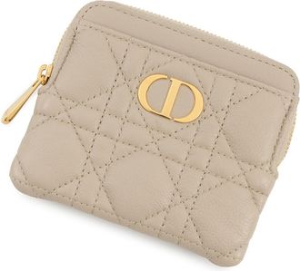 Dior Beige Leather Coin Purse/Coin Case (Pre-Owned)