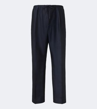 Bottega Veneta Cotton and silk straight pants
