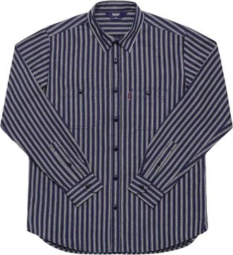 Sebago Mens Sheetbend Long-Sleeved Shirt (Blue/Off White) - Blue & White - Size Medium