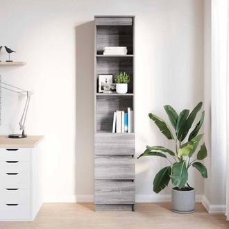 Berkfield Home Highboard Grey Sonoma 37.5x35x180 cm Engineered Wood