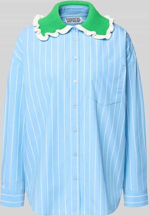 Essentiel Loose Fit Hemdbluse aus reiner Baumwolle Modell JOYFUL in Hellblau, Gr&ouml;&szlig;e XS