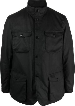 Barbour Gewaxt Katoen Ogston Jas - Heren - Zomerjassen - Zwart - XL - Katoen - Jassen
