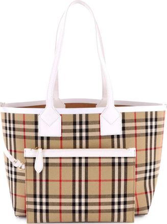 Burberry London Vintage Check Canvas Small tote bag - Bruin