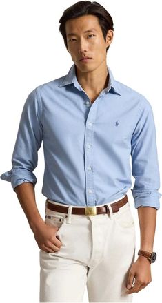 Polo Ralph Lauren Camicia Oxford Slim Fit - - Shirts - Uomo - Blu - M