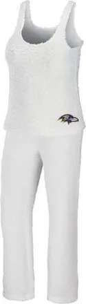 WEAR by Erin Andrews Womens WEAR by Erin Andrews Cream Baltimore Ravens Plus Size Cozy Scoop Neck Tank Top & Pants Set at Nordstrom, Size 3X