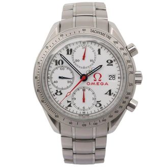 Omega Pre-owned Omega Speedmaster Chronograph Automatic White Dial Mens Watch 323.10.40.40.04.001