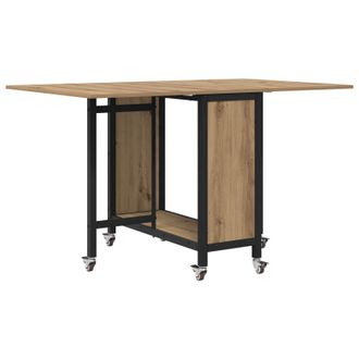 vidaXL Mesa De Comedor Plegable Con Ruedas 130 X 80 X 76,5 Cm Acero Pb Vidaxl