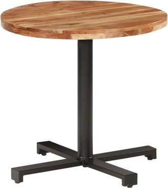 vidaXL Mesa de bistró redonda madera maciza de mango Ø80x75 cm Vidaxl