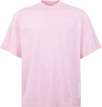 Jil Sander T-shirt met ronde hals - Heren - T-shirts - Roze - S - Katoen - Tops