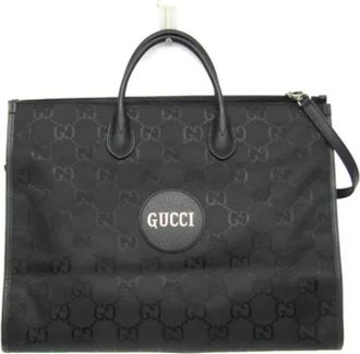 Gucci Pre-owned Canvas gucci-bags - unisex - Vintage Handtas - Zwart - ONE Size - Leer - Vintage