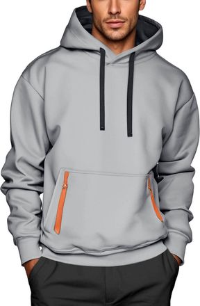 Generic Mens Hoodies Fleece Lined Jumpers Hoodies for Men Tactical Combat Sweatshirt Long Sleeve Tracksuit Tops Fall Winter Warm Hooded Sweatshirt Loose Fit T