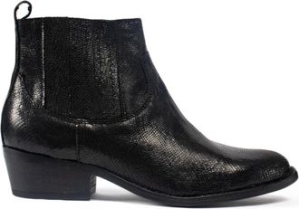Duccio del Duca 396 Tronchetto - Dames - Cowboylaarzen - Zwart - 38 EU - Leer - Schoenen