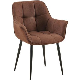 Clp Sedia da pranzo Roseville marrone Tessuto