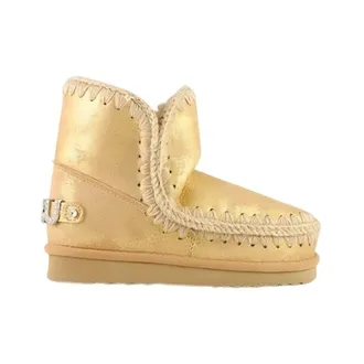 Mou Winter Boots, female, Beige, Size: 11 US Handcrafted Eskimo Ankle Boots