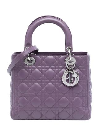 Dior 2011 Medium Lambskin Cannage Lady Dior satchel - women - Lambskin - One Size - Purple