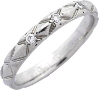 Chanel Platinum 950 Band Ring (Pre-Owned)