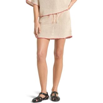 Brixton Mesh Knit Cover-Up Miniskirt in Timeless Taupe at Nordstrom, Size X-Large