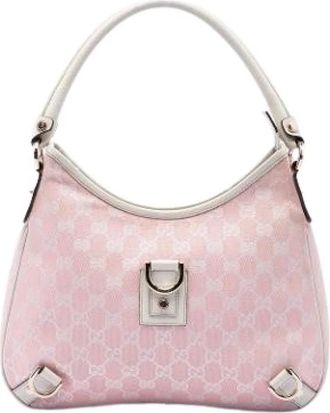 Gucci Pre-owned Abbey Schoudertas - Dames - Vintage Schoudertas - Roze - ONE Size - Leer - Vintage