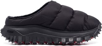 Moncler faux fur-lined quilted sliders - unisex - Rubber/Fabric/Polyamide - 39 - Black