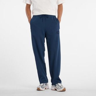 New Balance Uomo Post Season Pique Track Pant in Blu, Maglia di Poliestere, Taglia XS