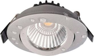 Trade Shop Trade Shop Traesio - Trade Shop - Faretto Incasso Tondo Slim Luce Soffitto Box Doccia Led 8w Dimmerabile Orientable - Plata