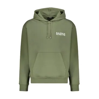 Balmain Hoodies, male, Green, Size: 2XL Logo Motif Hoodie
