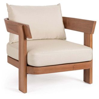Decorspace Poltrona Evora struttura in teak con cuscini da giardino e veranda