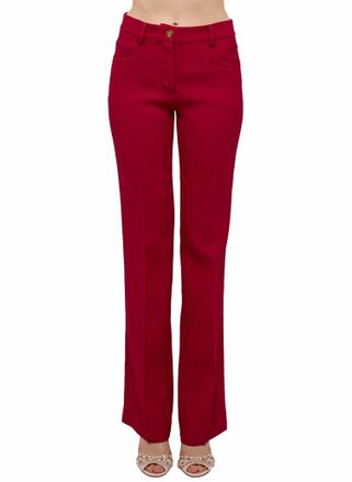 Giambattista Valli Lux Crepe Trouser In Framboise