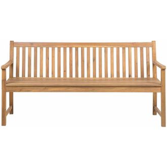 Beliani Beliani - Panchina da Giardino in Legno di Acacia Chiaro a Doghe 120 cm Vivara