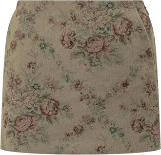 BA&SH Rhea Rok - Dames - Rokken - Beige - Maat: XS Katoen