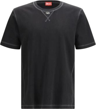 Diesel Tops, Heren, Zwart, S, Katoen, T-madjust-tr T-shirt