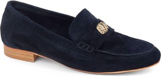 Patricia Green Vince Penny Loafer in Navy Suede at Nordstrom, Size 10