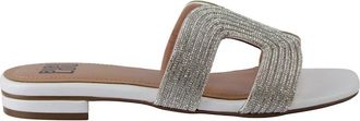 Bibi Lou Witte Swarovski Ciabatta Sandalen - Dames - Sandalen - Wit - 36 EU - Schoenen