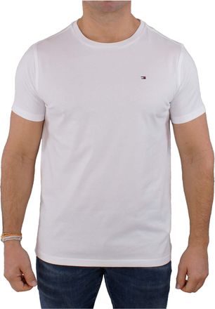 Tommy Hilfiger Mens Short Sleeve Round Neck T-Shirt, White (White), XL