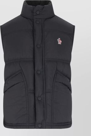 Moncler sleeveless high collar quilted casual coat