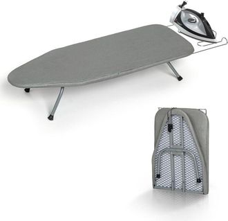 OEM Tabla De Planchar Plegable De Metal Azul: Ligera, Compacta Y Port&aacute;til, Con Funda Aislante De Algod&oacute;n, Ideal Para Espacios Reducidos Y Viajes