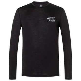 super.natural Freeride Society L/S Merinolongsleeve f&uuml;r Herren | schwarz