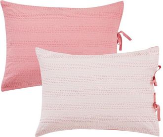 Melange Home M&eacute;lange Home Hand-Stitched Reversible Kantha Sham Set