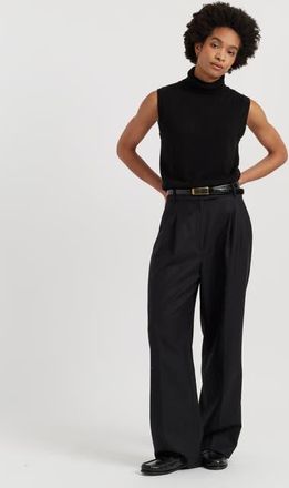 Chinti and Parker Wool-Cashmere High-Neck Tank in Black at Nordstrom, Size X-Large