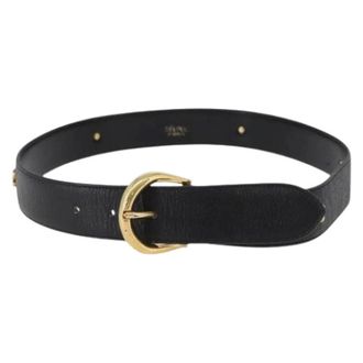 Celine Pre-owned Vintage Leather Belt - female - Celine Vintage - Vintage Belts - Black - ONE SIZE - Pre-owned