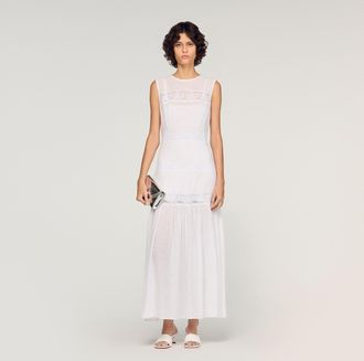 Sandro Crepon maxi dress