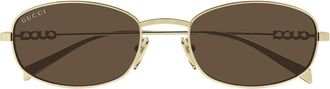 Gucci Gg 1940S Zonnebrillen - Heren - Zonnebrillen - Geel - 54 MM - Accessoires