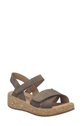 Josef Seibel Evita 03 Slingback Platform Wedge Sandal in Taupe Nubuck at Nordstrom, Size 11-11.5Us