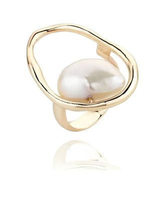 Atelier Mon Anello Grecian Goddess con perla ovale - Oro