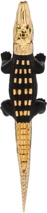 Bibi van der Velden Orecchino Alligator Bite in oro giallo 18 carati con tsavorite